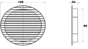 Решітка вентиляційна AirRoxy AOzS graphite 100 (02-231) №2