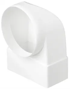 Колено (отвод) Airroxy 220х55 (02-512) (d125, 90°) №1
