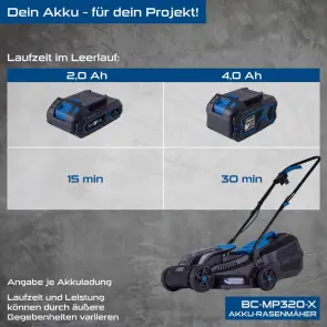 Газонокосилка аккумуляторная Scheppach BC-MP320-X Set L №6