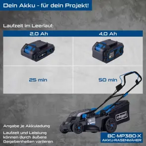 Газонокосарка акумуляторна Scheppach BC-MP380-X SET XL2 №12