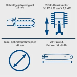 Бензопила Scheppach PCS56E (з електростартером) №3