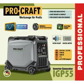 Інверторний бензиновий генератор Procraft IGP55 №2