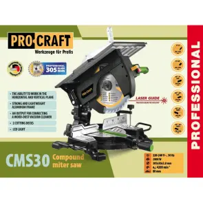 Стаціонарна циркулярна-торцювальна пилка Procraft CMS30 №2