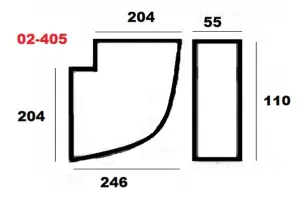 Колено (отвод) Airroxy 90° (02-405) (110х55) №2