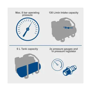 Компресор акумуляторний Scheppach C-ACT160/6-X (без АКБ та ЗП) №2