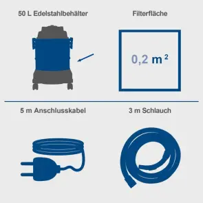 Пилосос будівельний Scheppach ASP50 №3