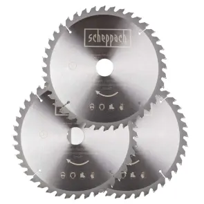 Набір пильних дисків Scheppach Ø 255 x 30 x 2,8/2,2 мм / Z48, 3 шт. №1
