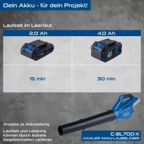 Садова повітродувка акумуляторна Scheppach C-BL700-X №10
