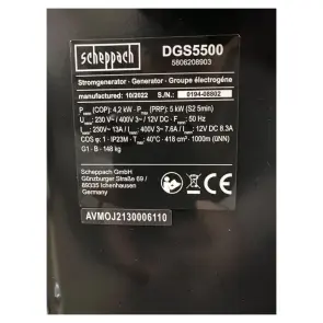 Генератор дизельний Scheppach DGS 5500 Black Edition №3