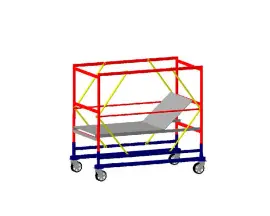 Базовий блок вишки-тури VIRASTAR КОМПАКТ 1,7x0,8 м (з колесами)
