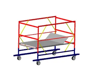 Базовый блок вышки-туры VIRASTAR ОПТИМА 2,0x1,2 м (с колесами) №1