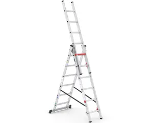 Трьохсекційна алюмінієва драбина VIRASTAR Triomax Pro 3x6 сходинок №1