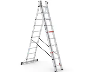 Трьохсекційна алюмінієва драбина VIRASTAR Triomax Pro 3x10 сходинок №2
