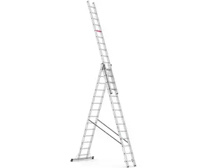 Трьохсекційна алюмінієва драбина VIRASTAR Triomax Pro 3x14 сходинок №1