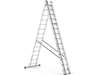 Трьохсекційна алюмінієва драбина VIRASTAR Triomax Pro 3x14 сходинок №2