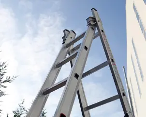 Двосекційна алюмінієва драбина-стрем’янка Duomax Pro VIRASTAR DUOCOMBI 2х12 сходинок №7