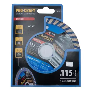 Алмазный диск Procraft DT115 115мм 22,23мм 2.2 мм №1