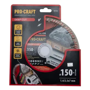 Алмазний диск Procraft DC150 150мм 22,23мм 2.5 мм №1