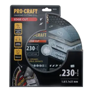 Алмазный диск Procraft DG230 230мм 22,23мм 3.1 мм №1