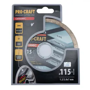 Алмазный диск Procraft DR115 115мм 22,23мм 2.0 мм №1