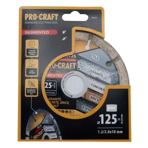 Алмазный диск Procraft DS125 125мм 22,23мм 2.0 мм №1