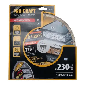 Алмазний диск Procraft DS230 230мм 22,23мм 2.6 мм №1