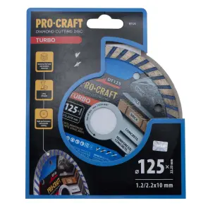 Алмазный диск Procraft DT125 125мм 22,23мм 2.2 мм №1