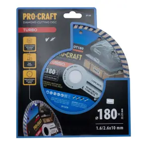 Алмазный диск Procraft DT180 180мм 22,23мм 2.6 мм №1