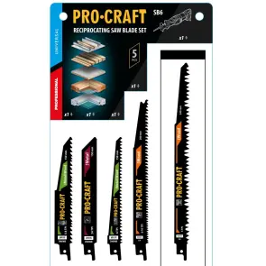 Набір пильних полотен для шабельної пилки Procraft SB6 №2