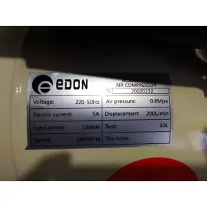 Повітряний компресор Edon AC1300-50L №7