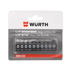 Набір біт PH+PZ+SL, 1/4IN, L25 mm, 10 шт. №2