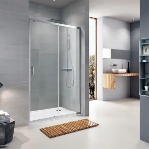 TD120C Душові двері TREND двосекційні 1200x1900 мм скло прозоре №2