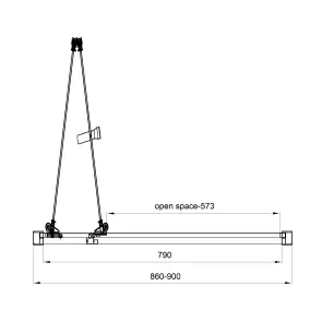Душові двері двосекційні, Line Pro 900мм, black matt, скло 6мм прозоре №6