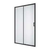 Душові двері розсувні, двоелементні Line Pro 1200мм, black matt, скло 6мм grape купить в Украине