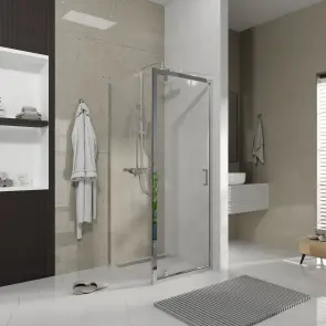 Душові двері відкривні, одноелементні Line Pro 800 мм, chrome, скло 6мм clear №3