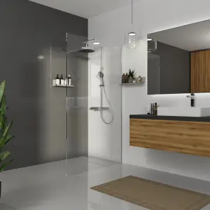 Нерухома стінка Walk-IN 900х2000мм chrome, скло 8мм clear №2
