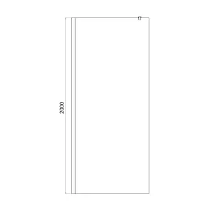 Нерухома стінка Walk-IN 900х2000мм chrome, скло 8мм clear №4