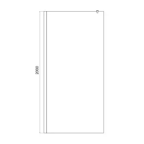 Нерухома стінка Walk-IN 1000х2000мм chrome, скло 8мм clear №4