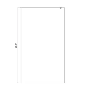 Нерухома стінка Walk-IN 1200х2000мм chrome, скло 8мм clear №4