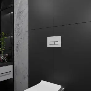 Інсталяція KollerPool AQUA LINE + EDGE панель змива біла + підвісний унітаз Round (Торнадо 3) №7