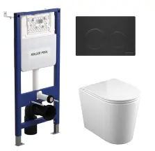 Інсталяція Koller Pool AQUA LINE + TWIST Gun metal панель змиву + унітаз підвісний GRACE з сидінням Soft-close (змив Тоrnado 3) в магазині TVOE