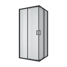 Душова кабіна розсувна, квадратна Line CUBE 900*900мм, black matt, cкло 6мм прозоре