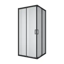 Душова кабіна розсувна, квадратна Dakota 900*900*1850мм, black matt, cкло 5мм, clear