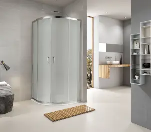 R80RG Душова кабіна ROUND напівкругла 800x800x1900 мм скло grape №2