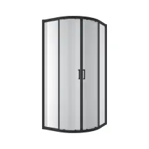Душова кабіна розсувна, напівкругла Dakota 900*900*1850мм, black matt, cкло 5мм, clear купити