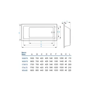 Ванна Neon new 160х70 №4