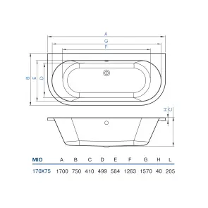 Ванна MIO 170x75 №5