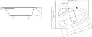 Ванна ASYMMETRIC II 150 R №3