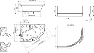 Ванна ROSA II R 160x105 №3