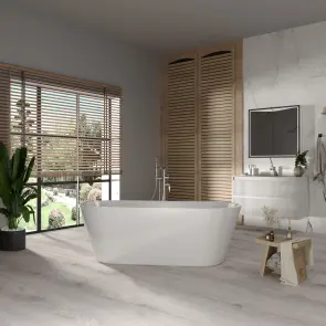 Ванна акрилова окремостояча суцільнолита Elara 1700x700 White з сифоном №4